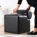 Rohin Deri Puf - Black