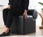 Rohin Deri Puf - Black - Image 2