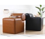 Rohin Deri Puf - Black - Image 4