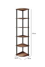 Bookcase 6 Corner - Walnut - Image 4