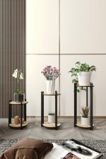 Flower Desk Round - Oak - Image 3