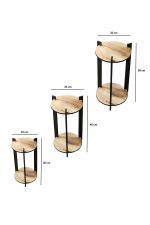 Flower Desk Round - Oak - Image 5