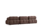 Doblo 3 Seater with Pouffe ( L1-O1-1R-Pouffe) - Cappuccino - Image 4