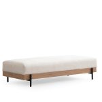 Eti Oak Pouffe - White